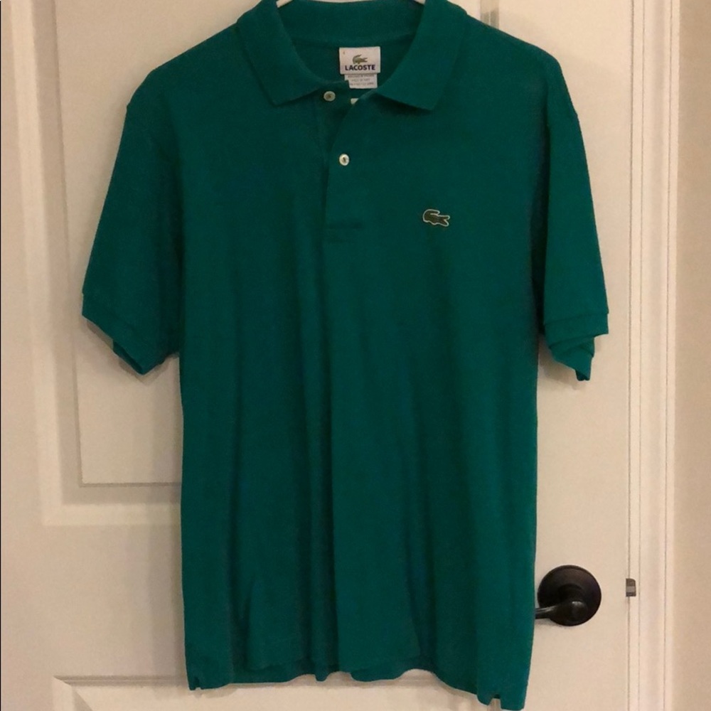 mens green lacoste polo